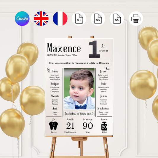 Affiche anniversaire journal Design d'Audrey