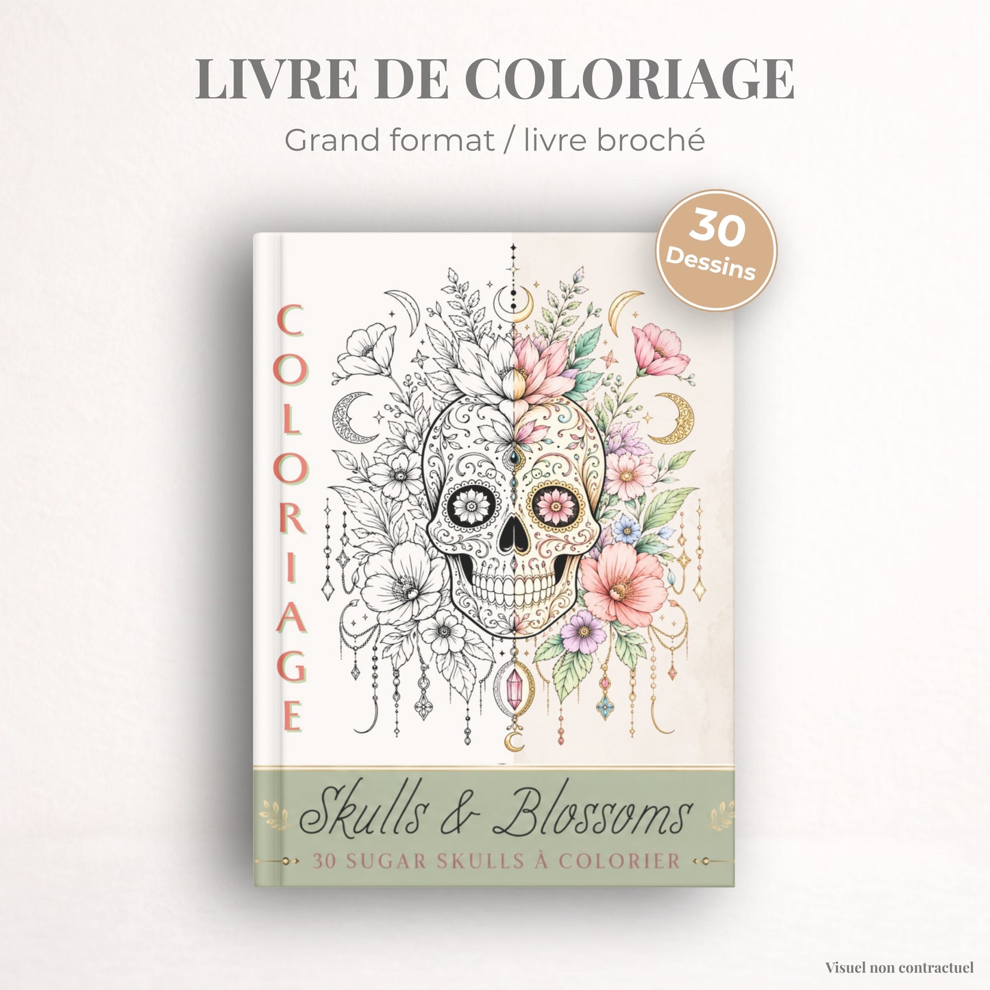 Coloriage Skulls et blossums