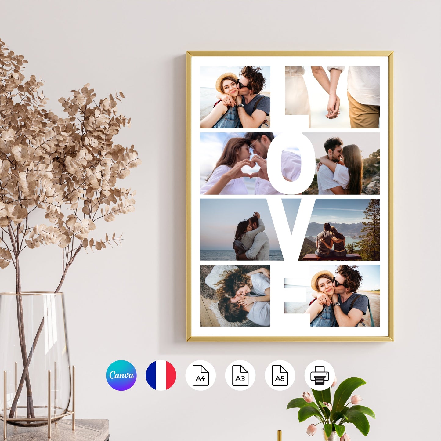 Cadre photo LOVE Design d'Audrey