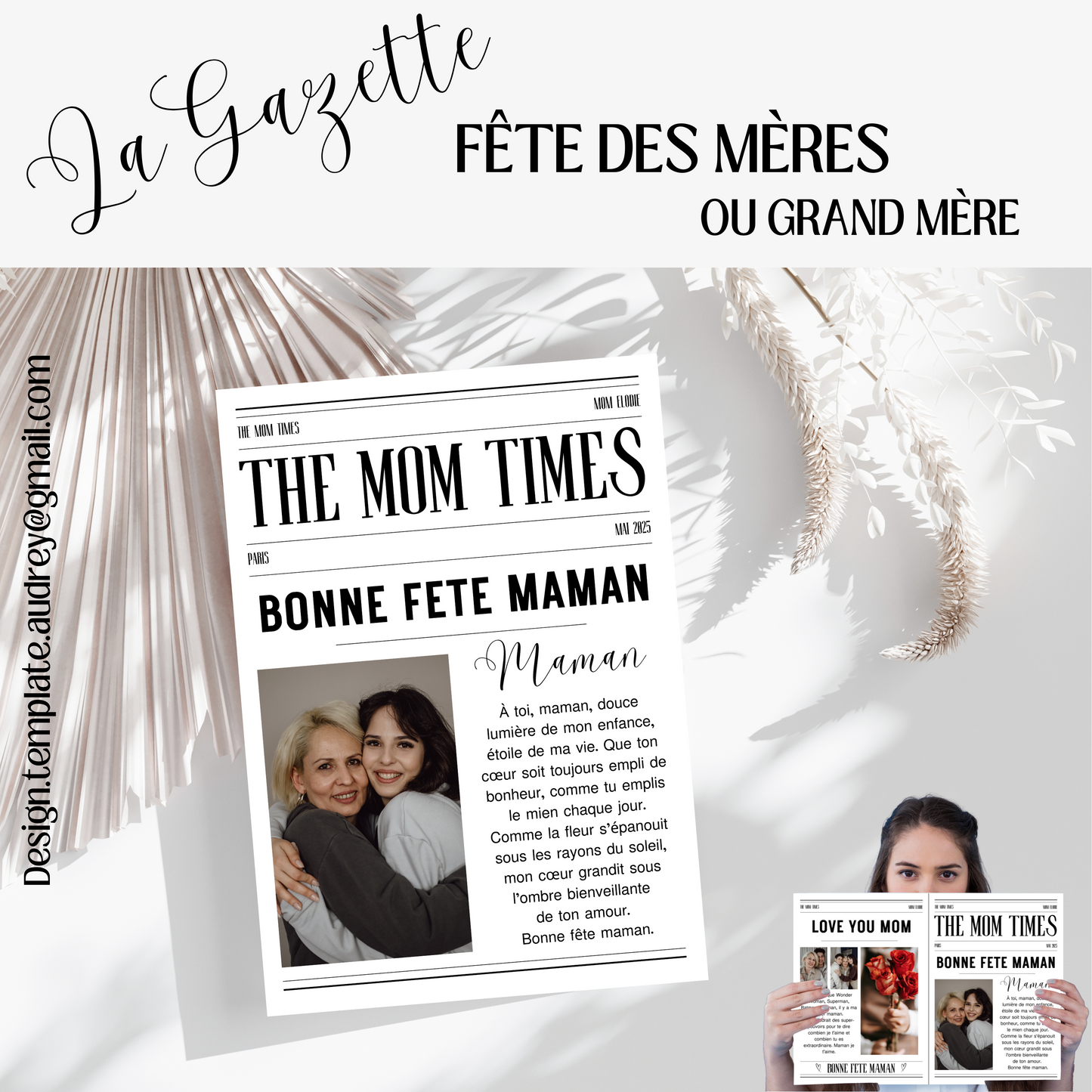 Gazette personnalisée fête des mères