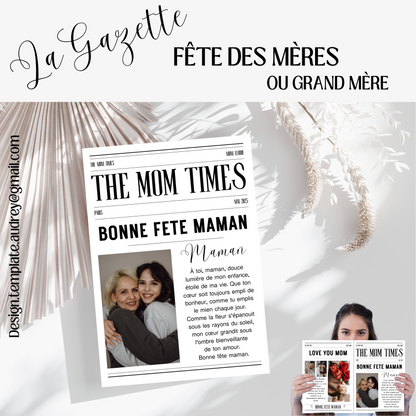 Gazette personnalisée fête des mères