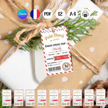 Étiquettes cadeaux de Noël Design d'Audrey