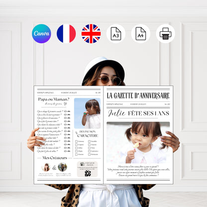 Gazette d'anniversaire Design d'Audrey