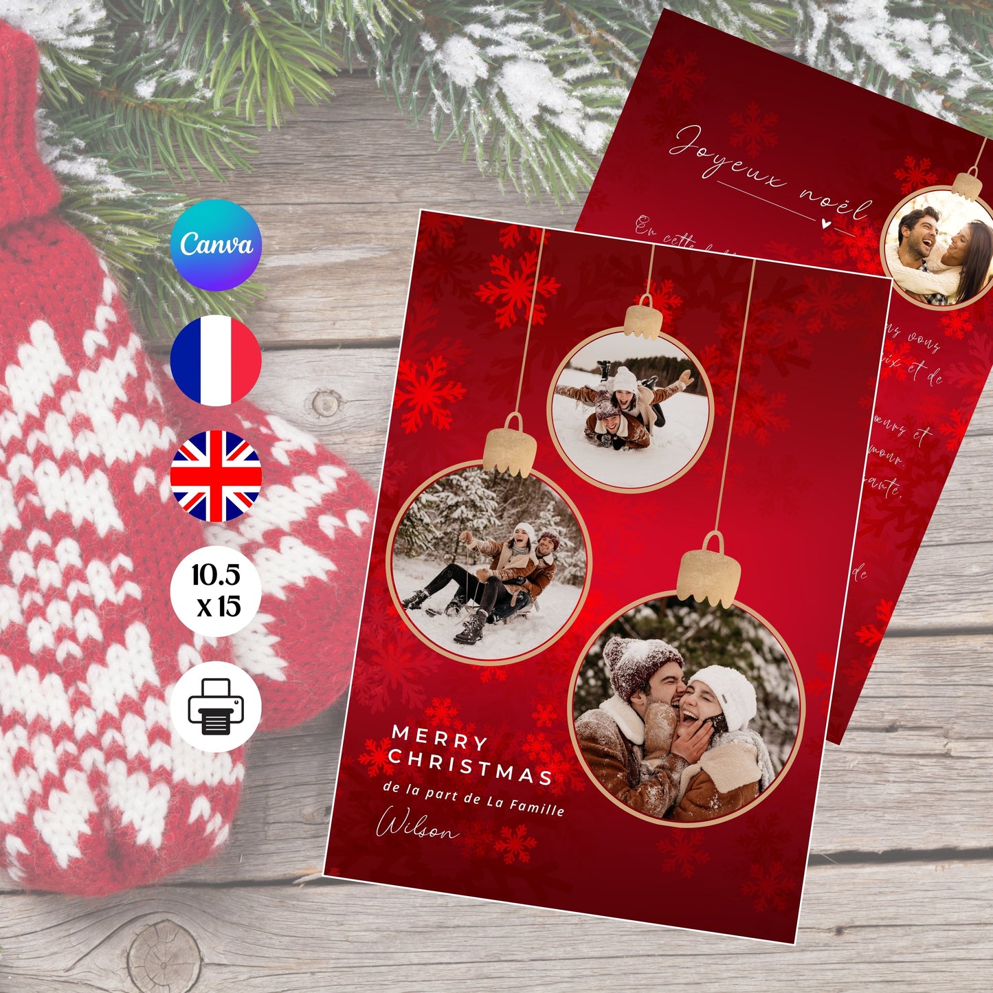 Carte de vœux Noël Design d'Audrey