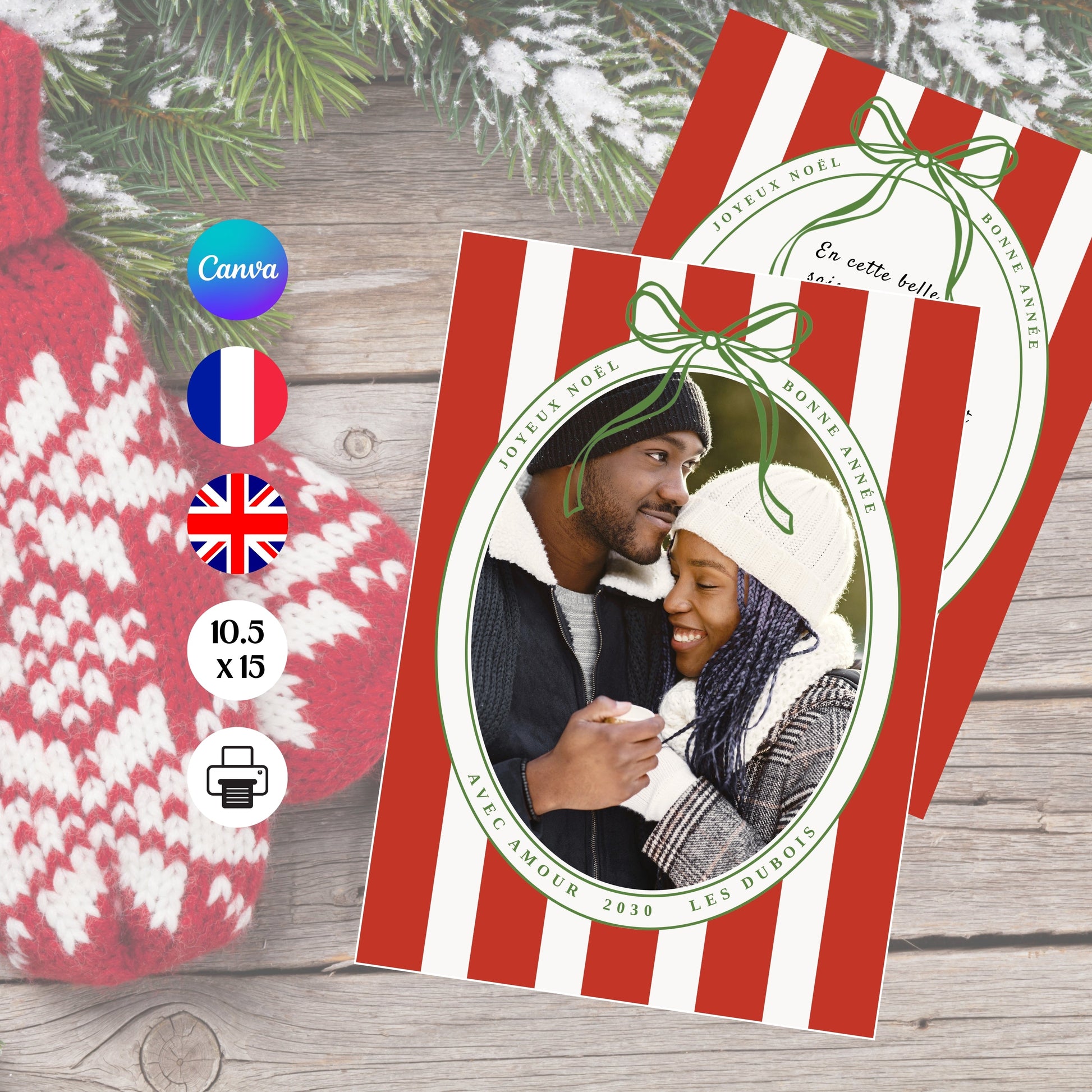 Carte de vœux Noël Design d'Audrey