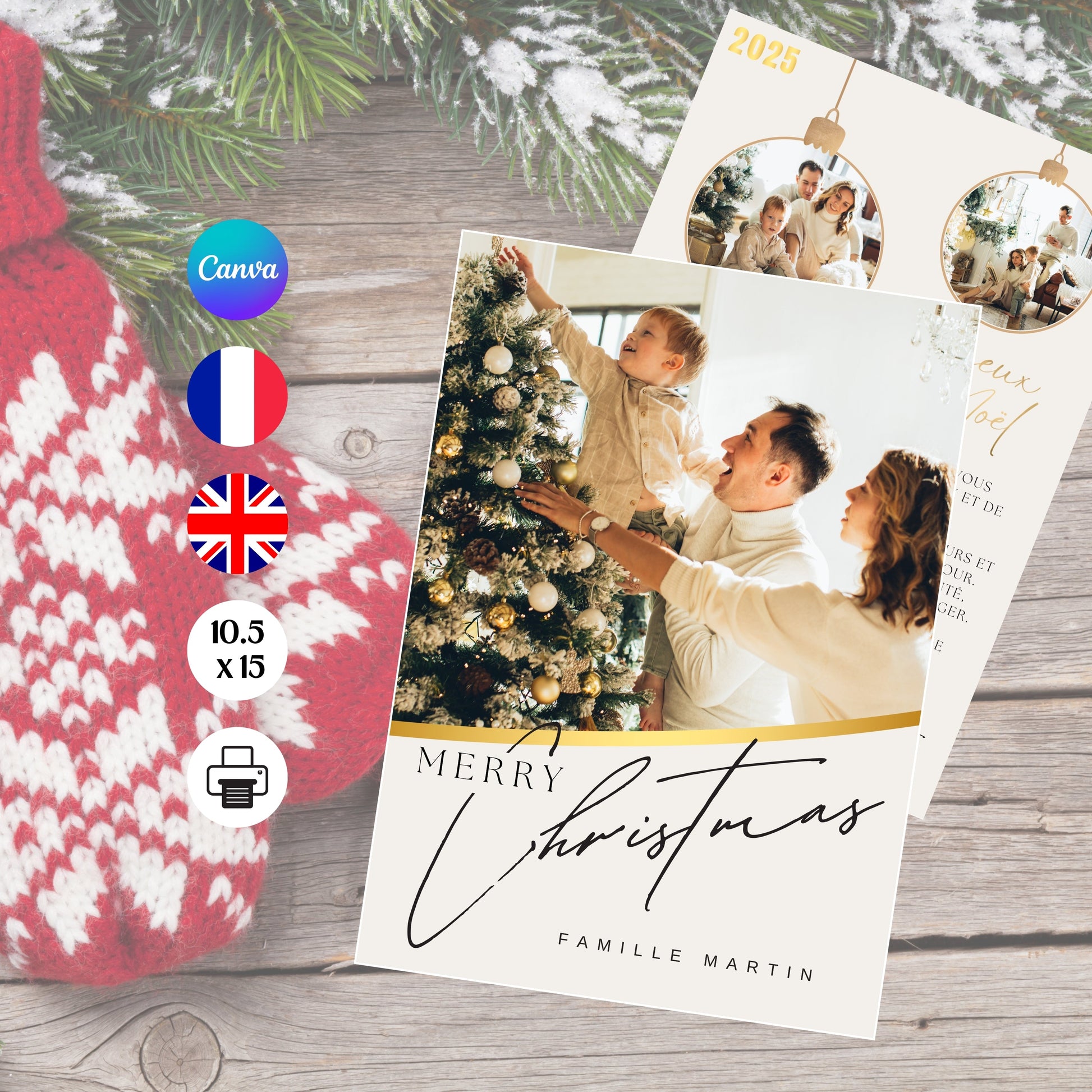 Carte de vœux Noël Design d'Audrey