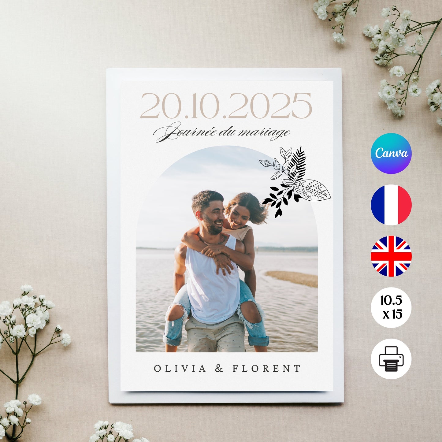 Faire-part de Mariage personnalisé Design d'Audrey