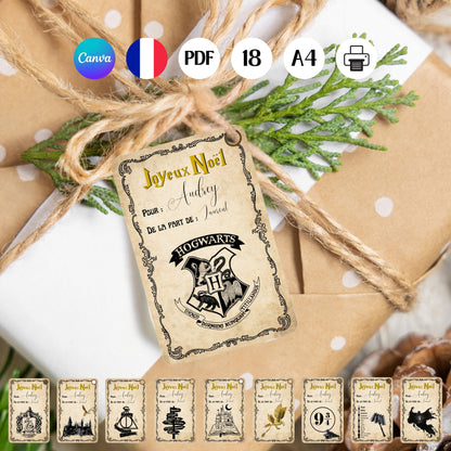 Étiquettes cadeaux Harry Potter Design d'Audrey