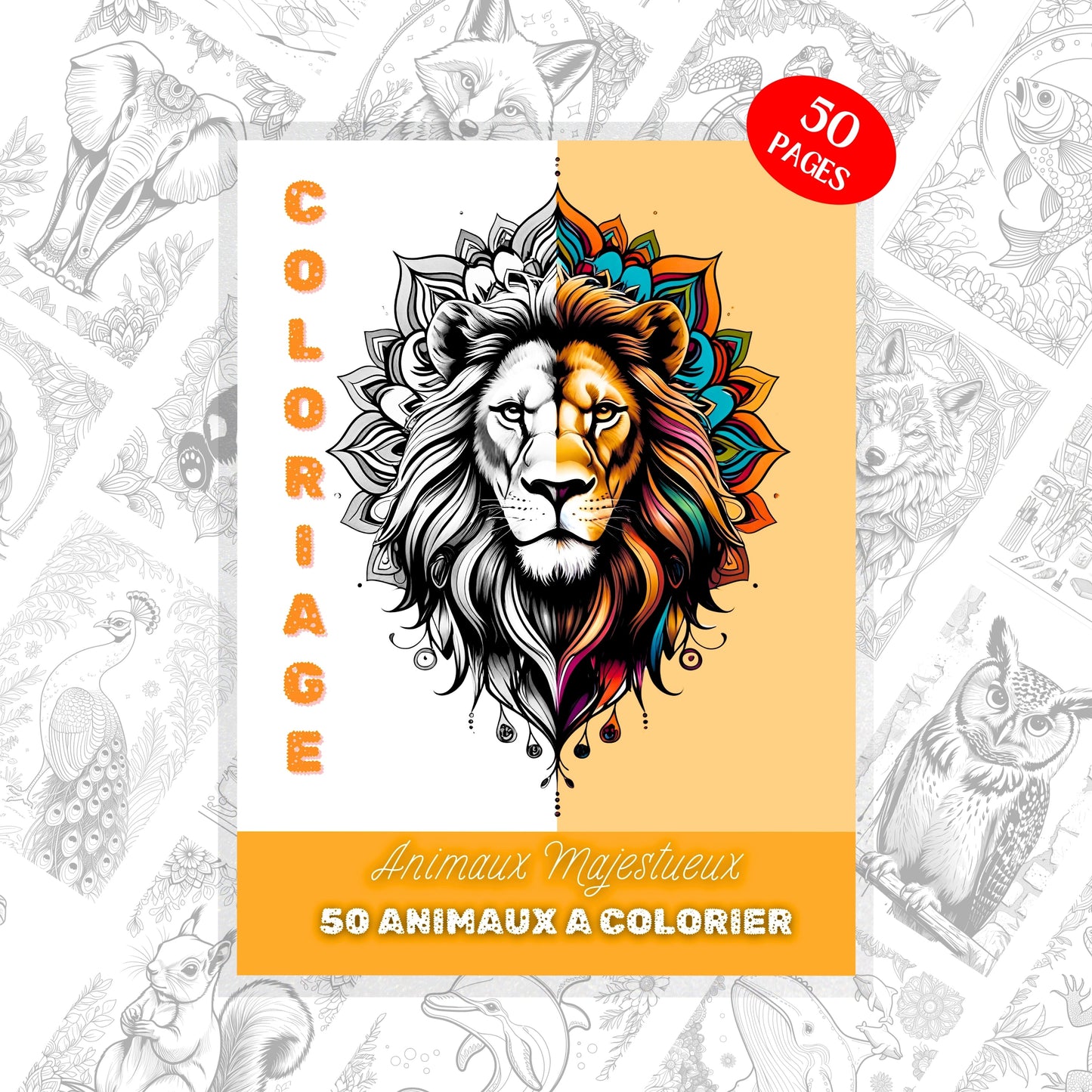 Coloriage Animaux Grand format Design d'Audrey