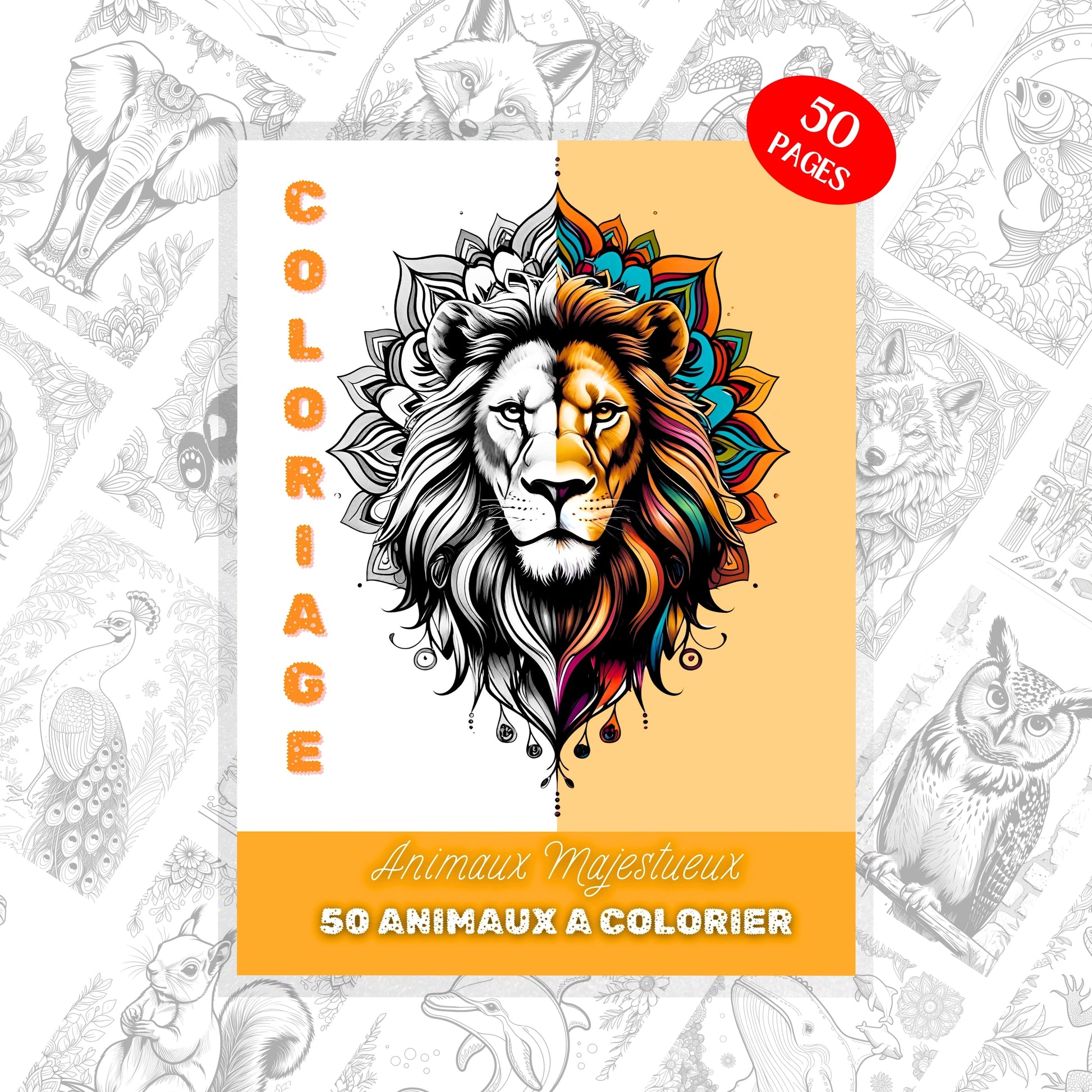 Coloriage Animaux Grand format Design d'Audrey