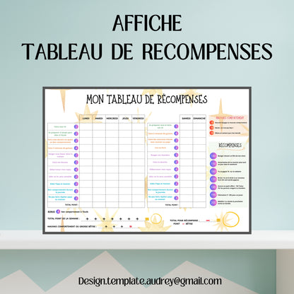 Tableau de récompense pour enfant