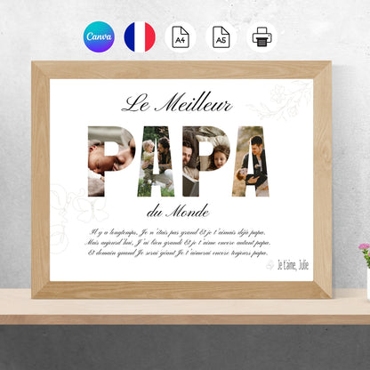 Cadre photo personnalisée PAPA