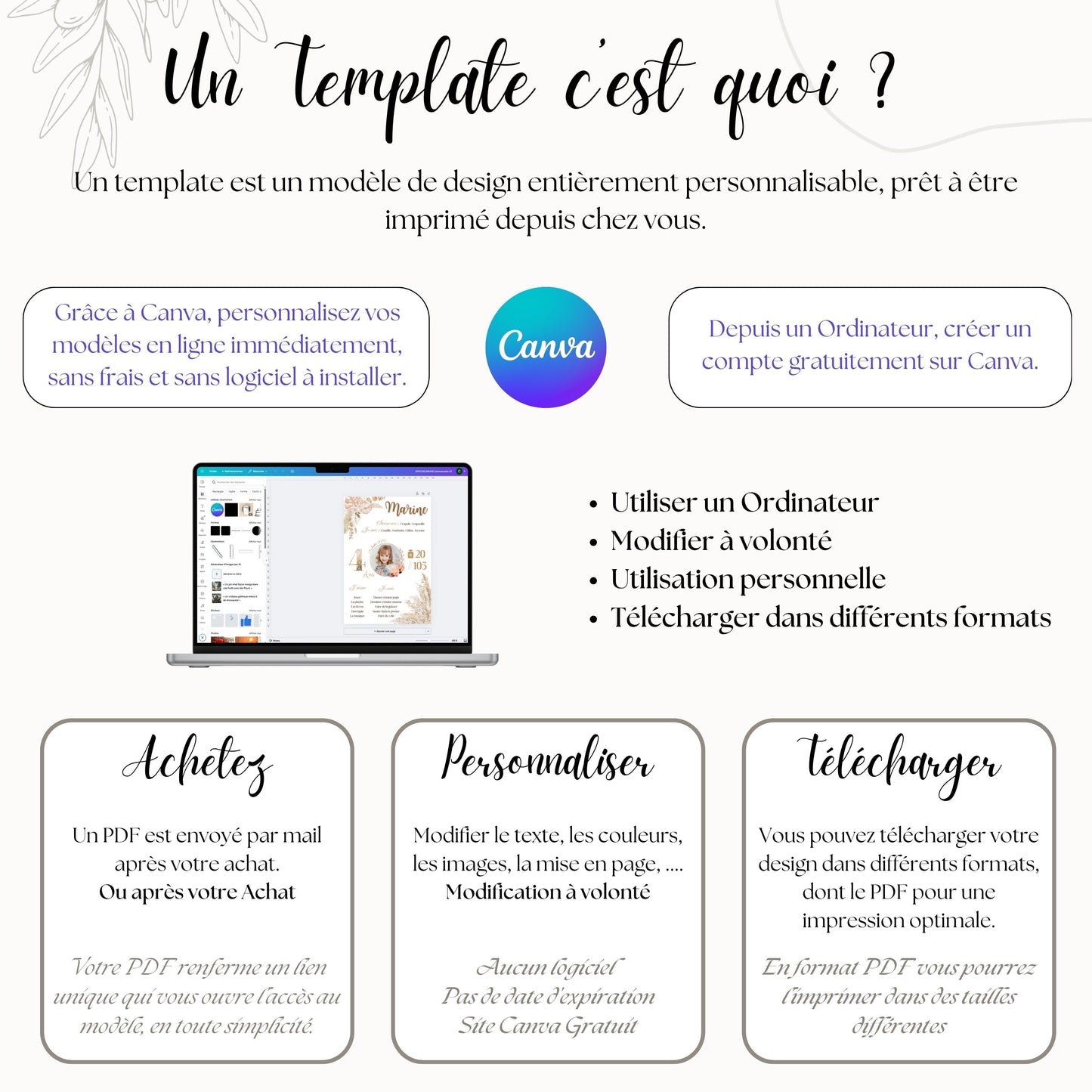 Faire-part de Mariage personnalisé Design d'Audrey