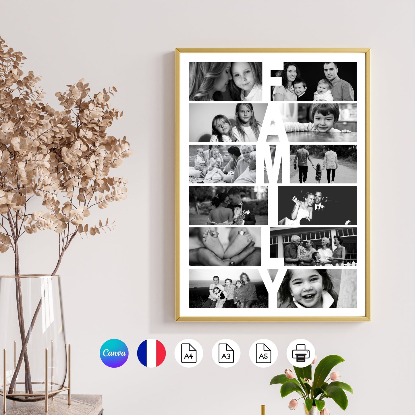 Cadre photo FAMILY Design d'Audrey