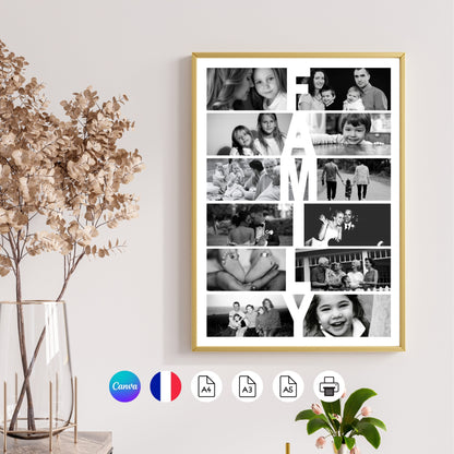 Cadre photo FAMILY Design d'Audrey