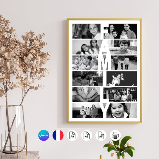 Cadre photo FAMILY Design d'Audrey