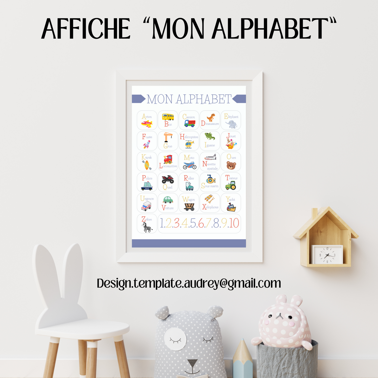 Affiche déco Alphabet