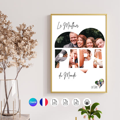 Cadre photo personnalisée PAPA