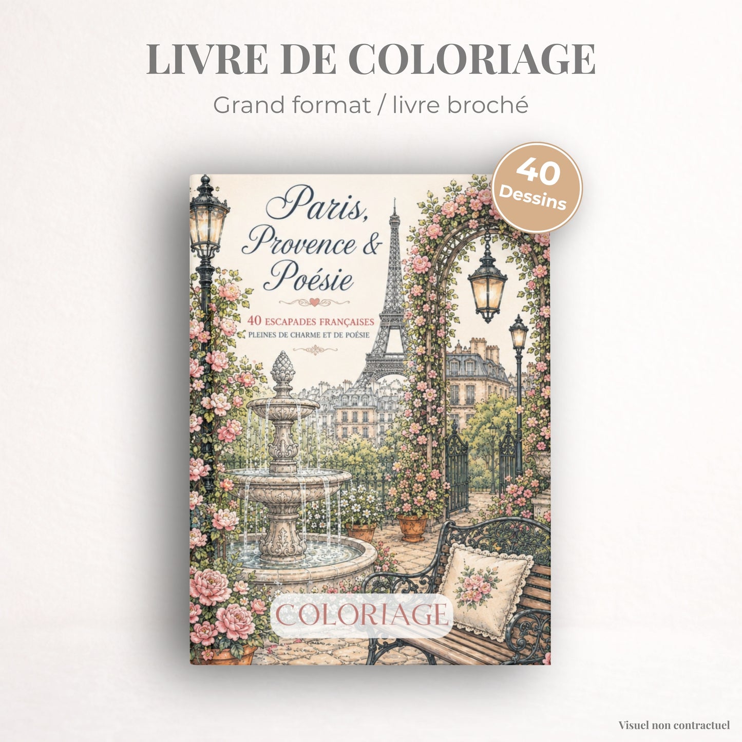 Coloriage de Paris, Provence et poésie