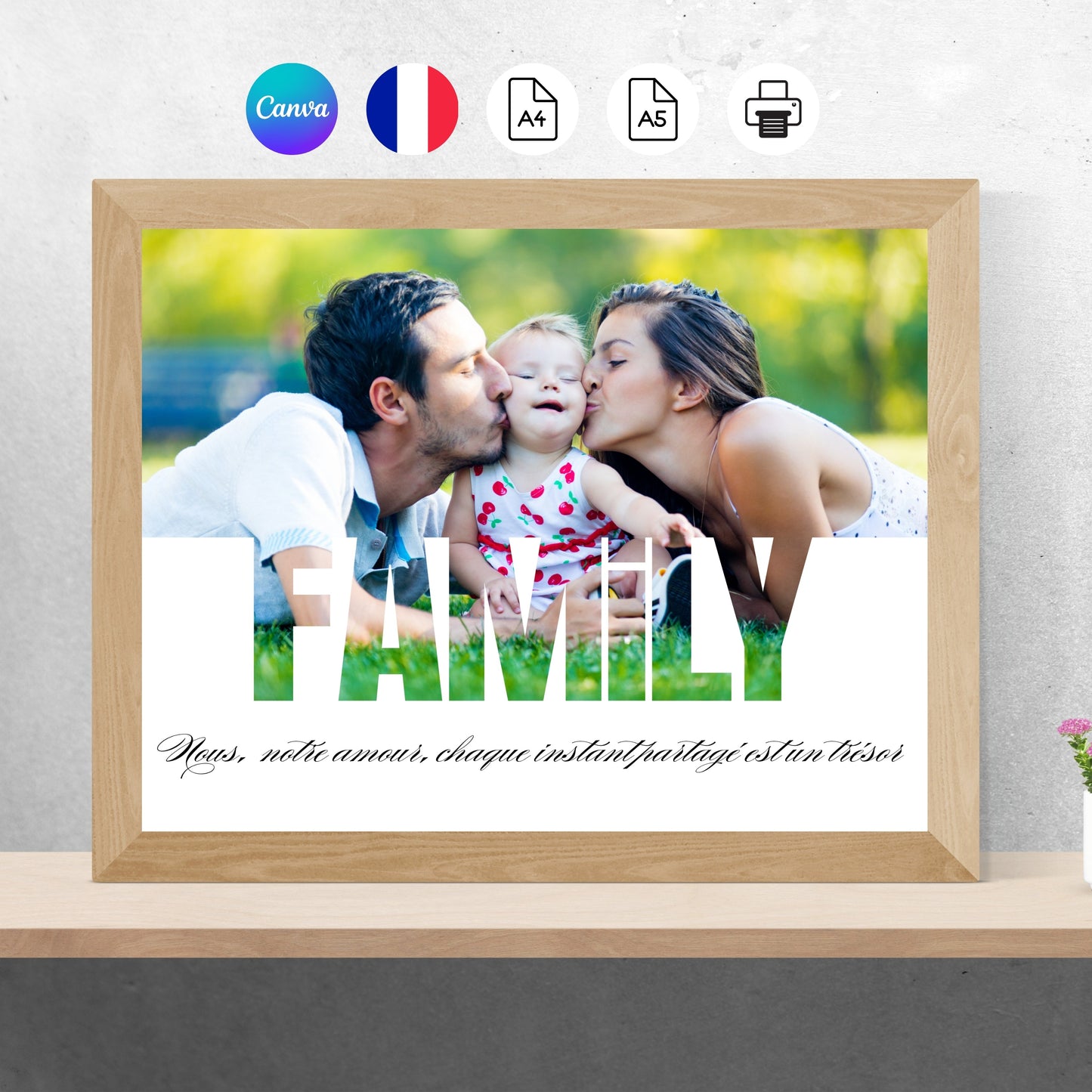 Cadre photo FAMILY Design d'Audrey
