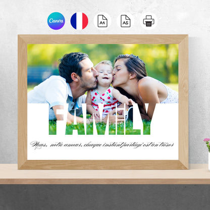Cadre photo FAMILY Design d'Audrey