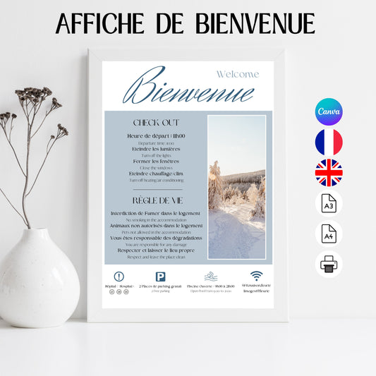Affiche de bienvenue Design d'Audrey