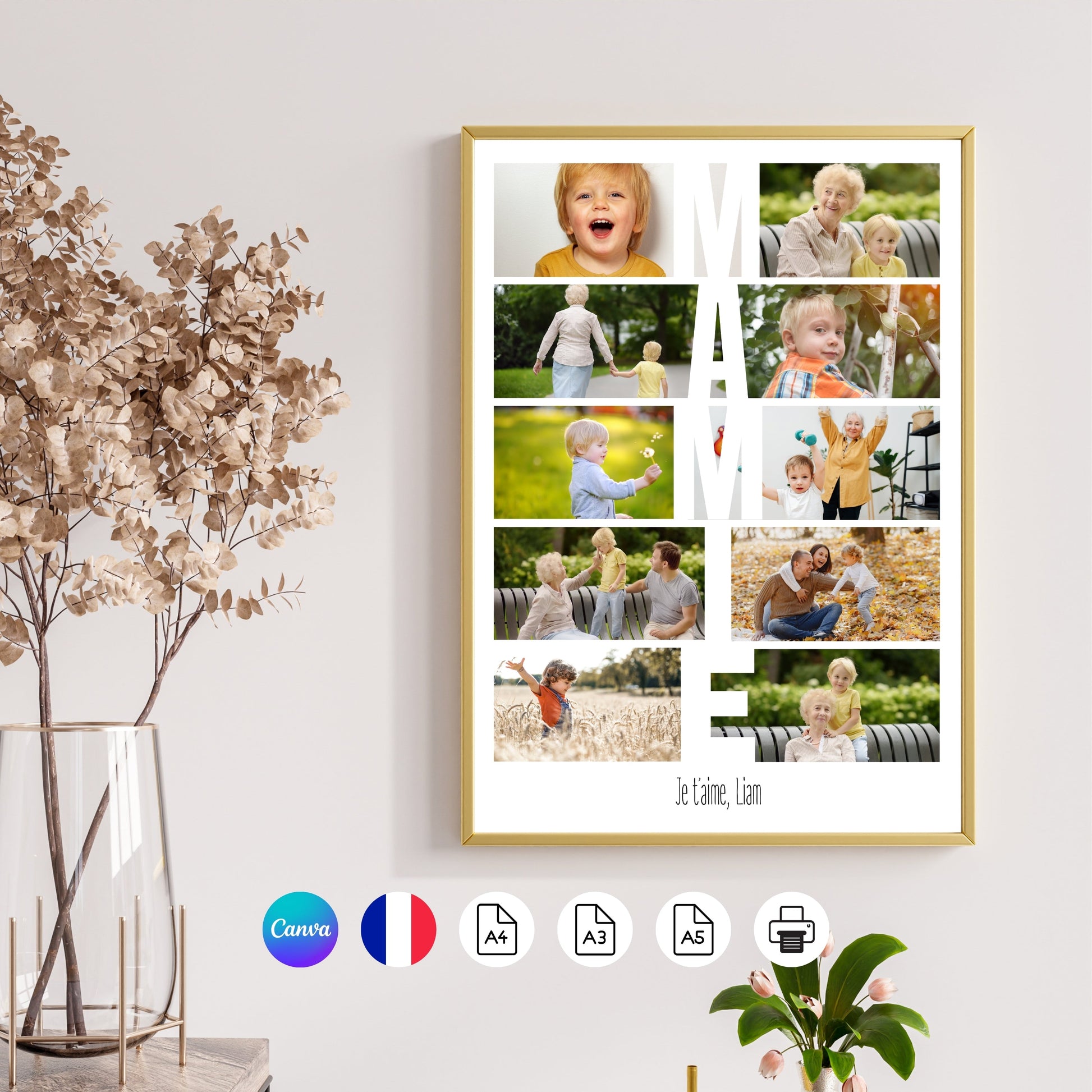 Cadre photos MAMIE Design d'Audrey