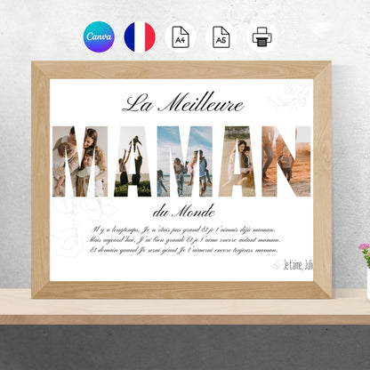 Cadre photo personnalisable MAMAN