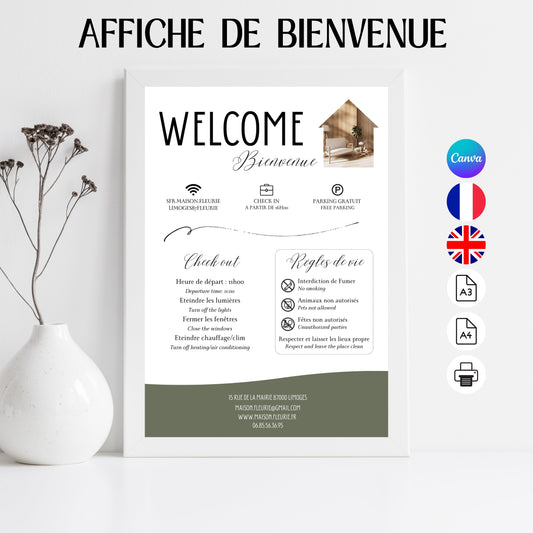 Affiche de bienvenue Design d'Audrey