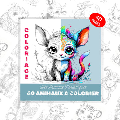 Coloriage les Animaux Fantastiques Design d'Audrey