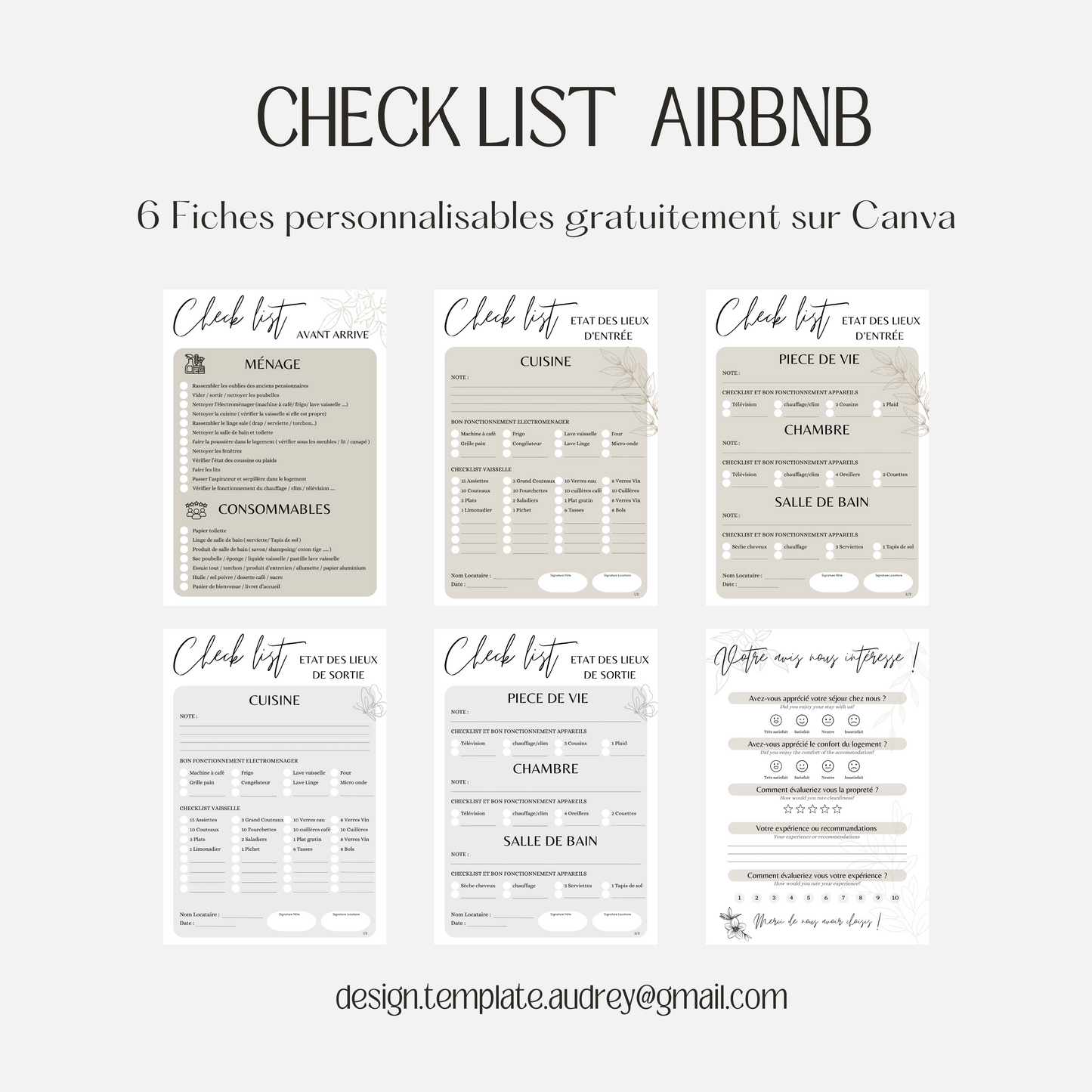 Lot Chesck list AIRBNB
