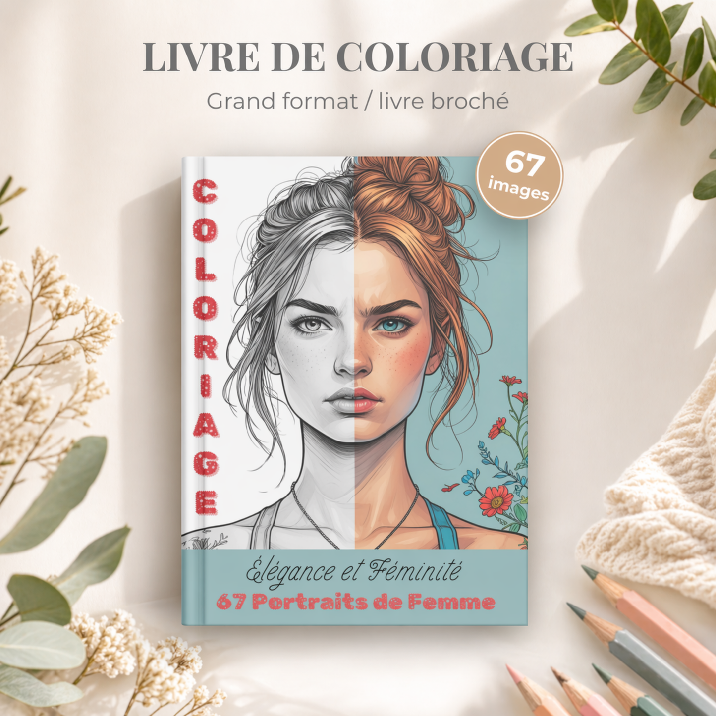 Coloriage Portraits Grand format
