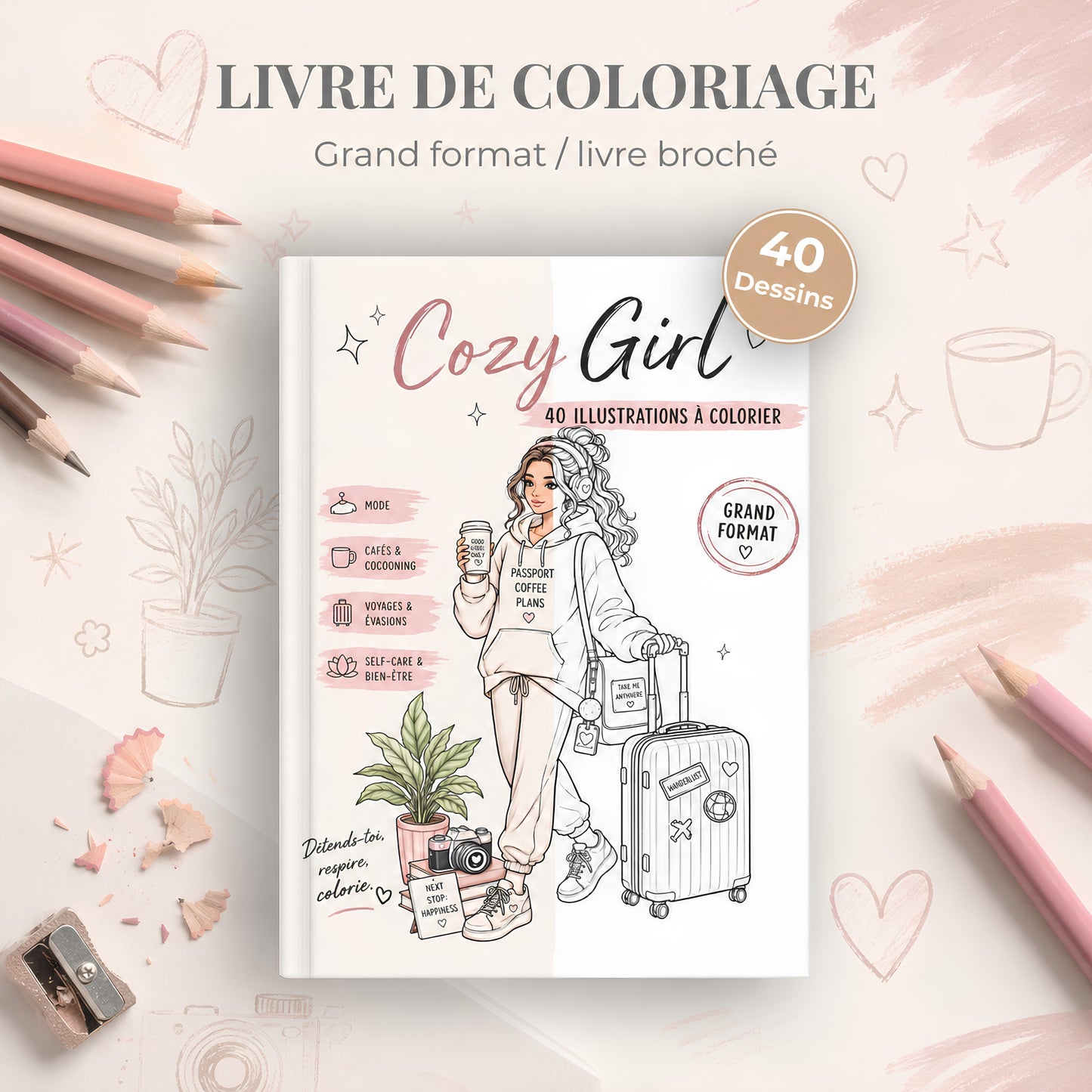 Coloriage Cozy girl