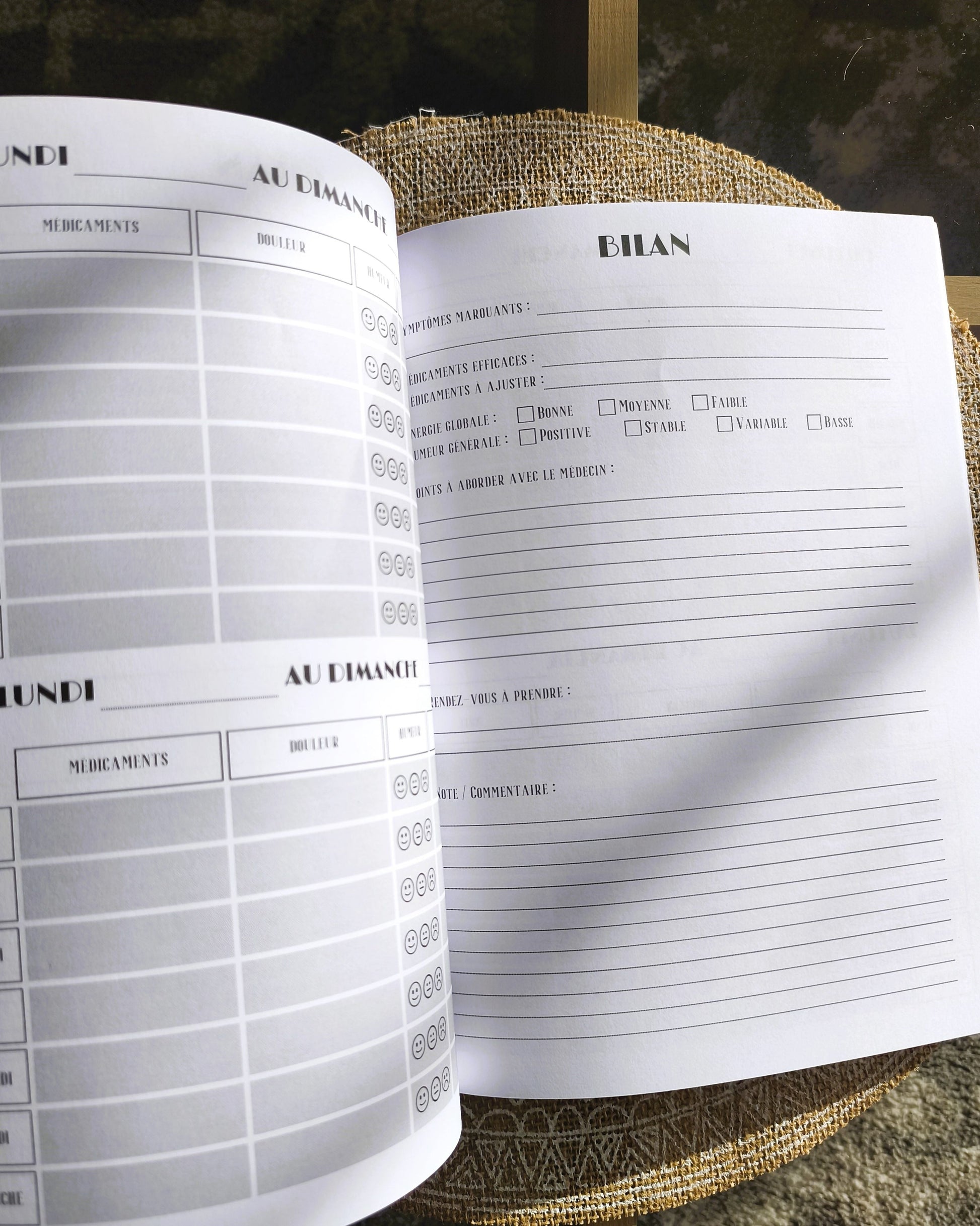 Mon Carnet de Suivi Santé Design d'Audrey