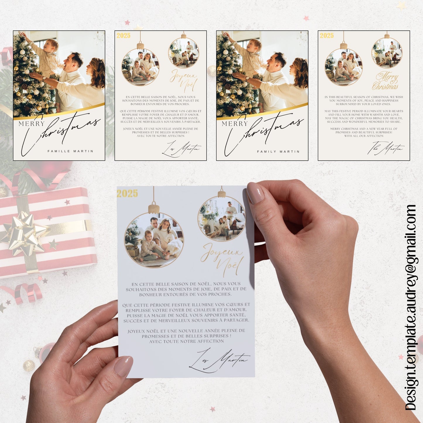 Carte de vœux Noël Design d'Audrey