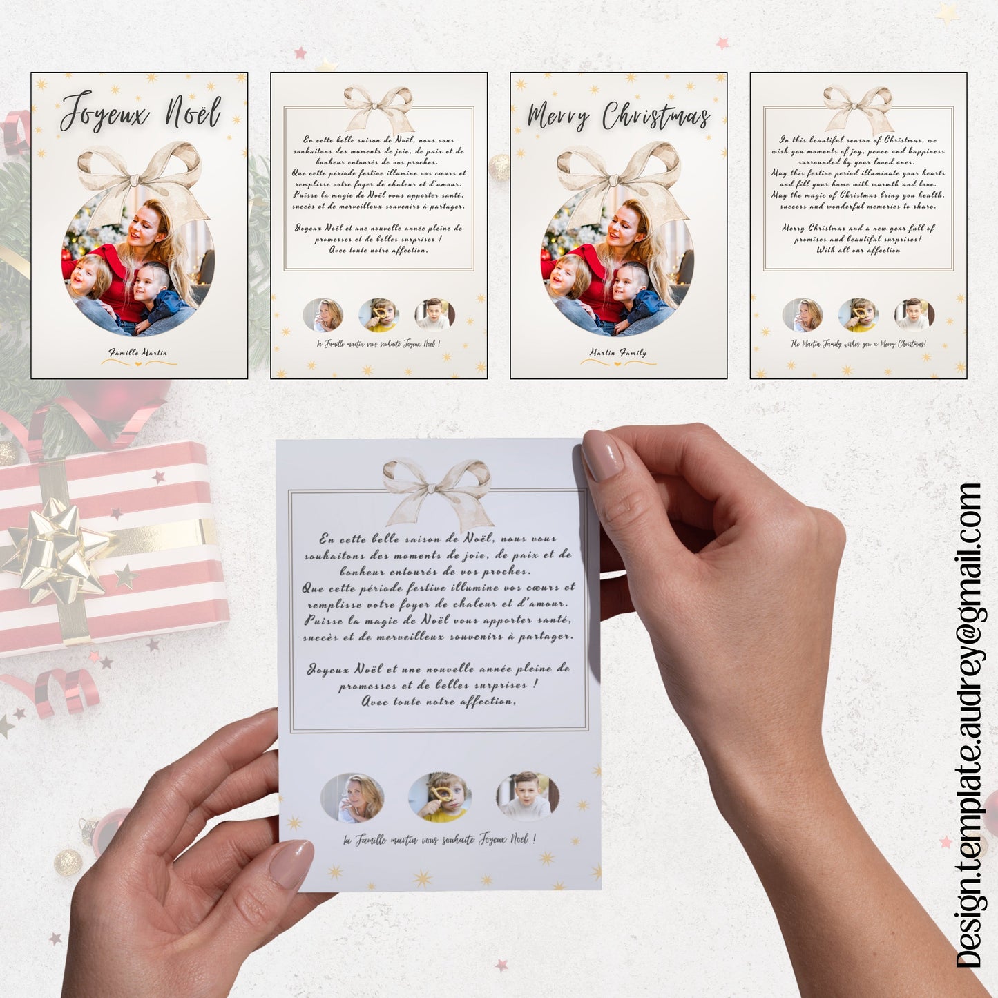 Carte de vœux Noël Design d'Audrey