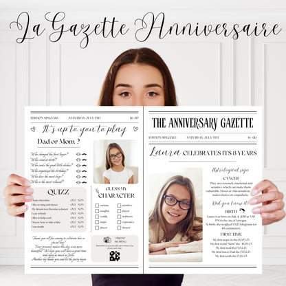 Gazette d'anniversaire Enfant Design d'Audrey