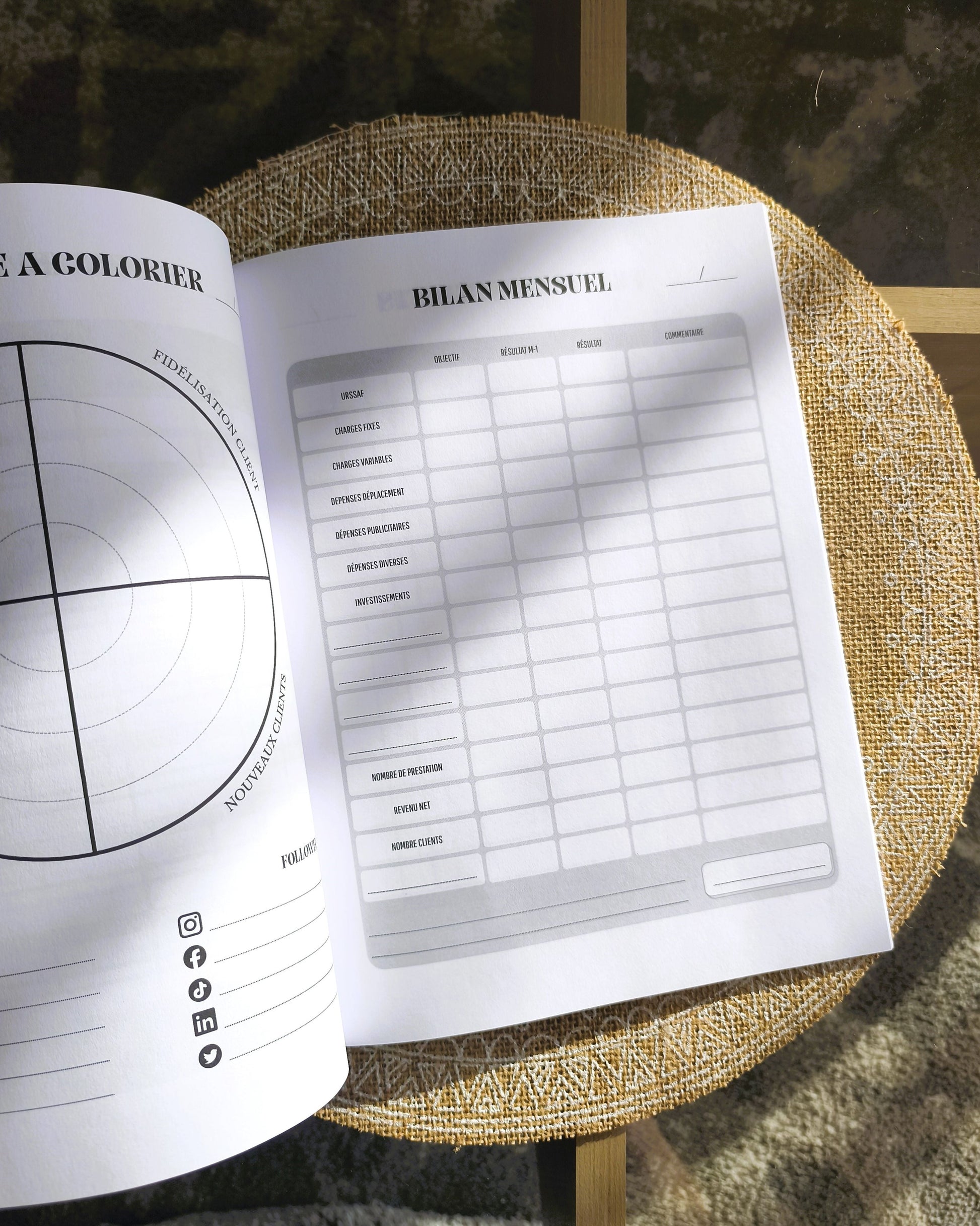 Journal de Compte "Prestation" Design d'Audrey