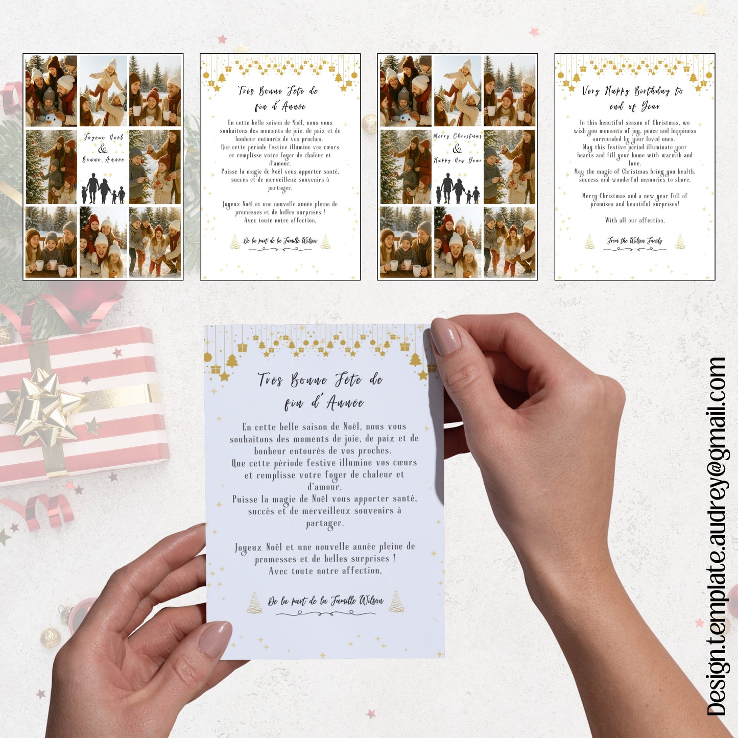 Carte de vœux Noël Design d'Audrey