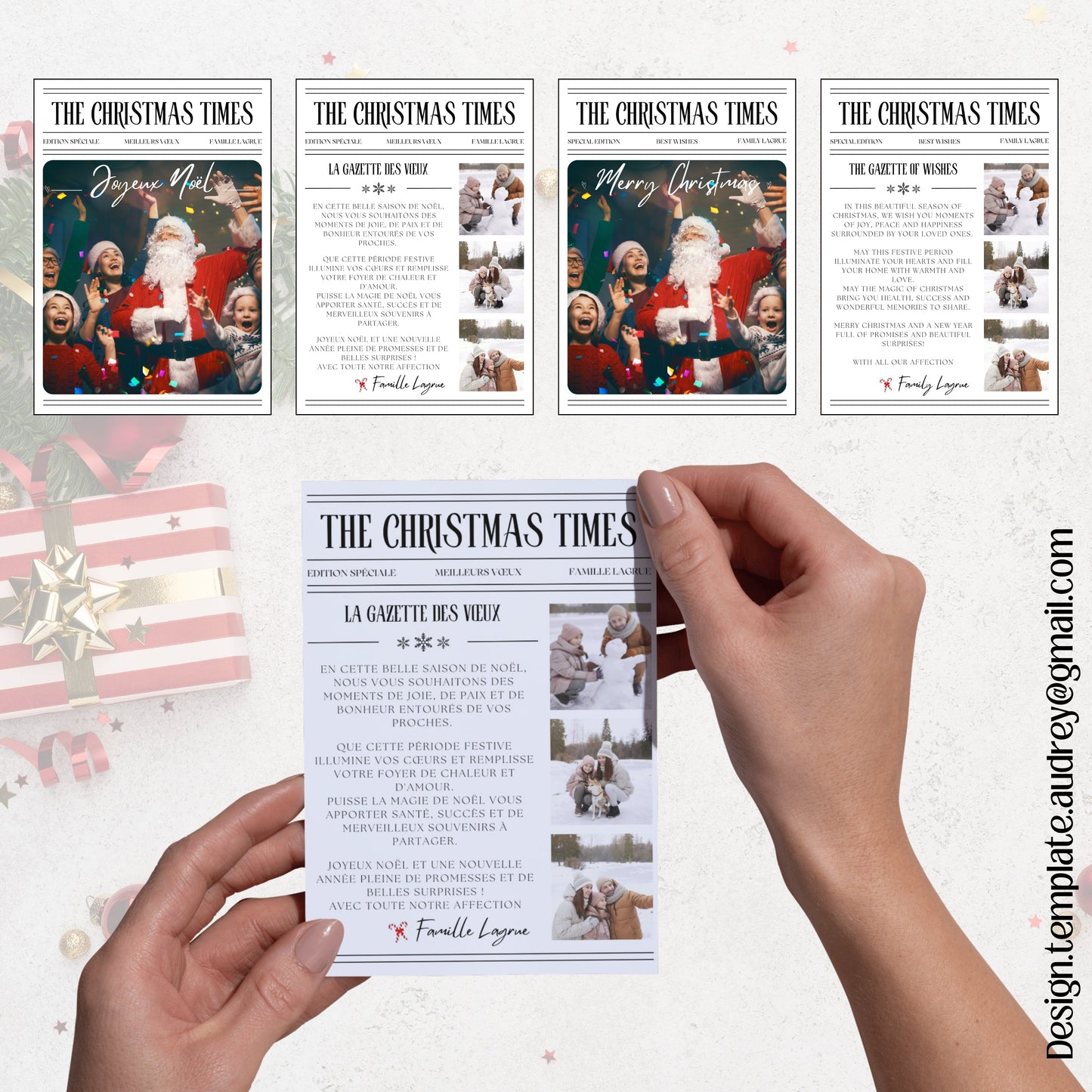 Carte de vœux Noël Design d'Audrey