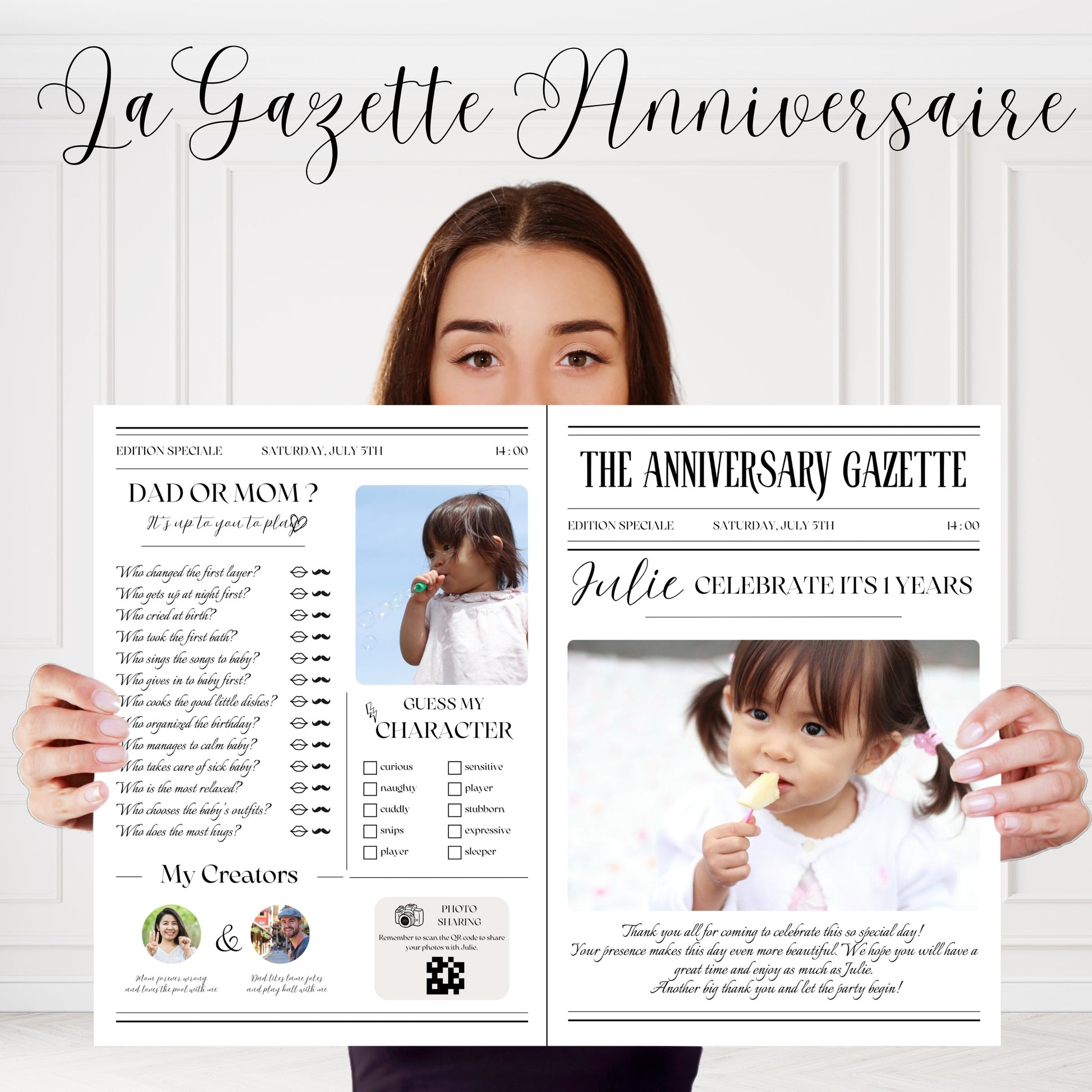 Gazette d'anniversaire Design d'Audrey