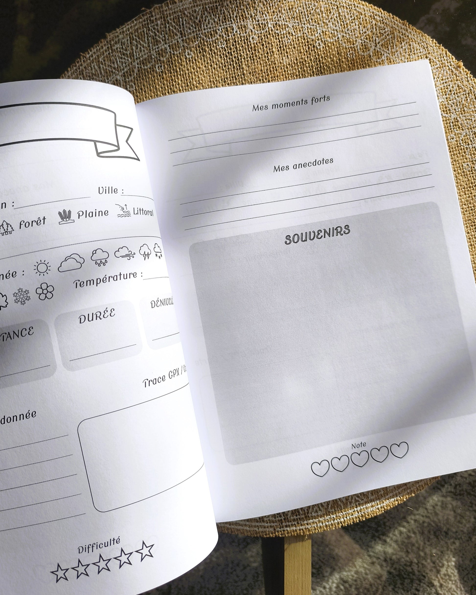 Mon Carnet 2/1 de Randonnées et Courses à pied Design d'Audrey