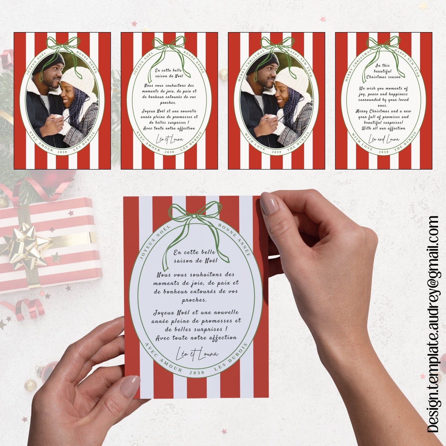 Carte de vœux Noël Design d'Audrey