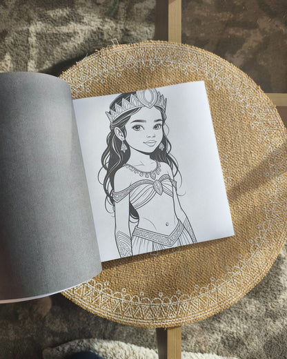 Coloriage Princesse du Monde Design d'Audrey