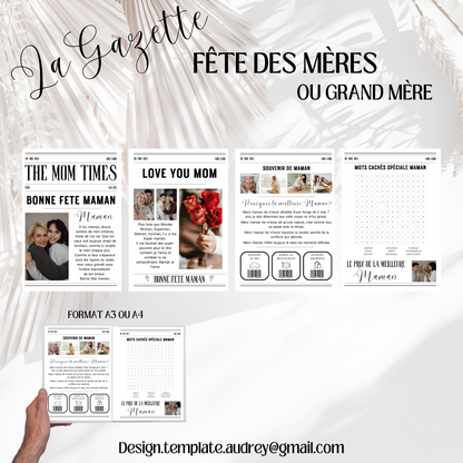 Gazette personnalisée fête des mères