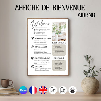 Affiche de bienvenue Design d'Audrey