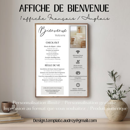 Affiche de bienvenue Design d'Audrey