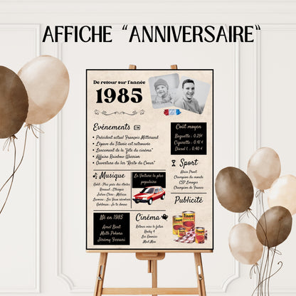 Affiche année de naissance Design d'Audrey