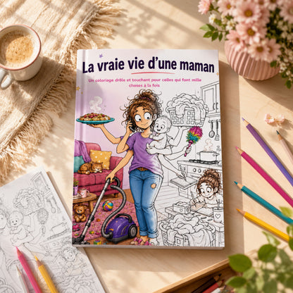 Coloriage de la vraie vie d'une maman
