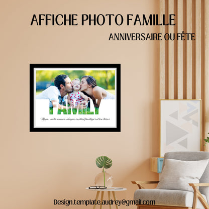 Cadre photo FAMILY Design d'Audrey